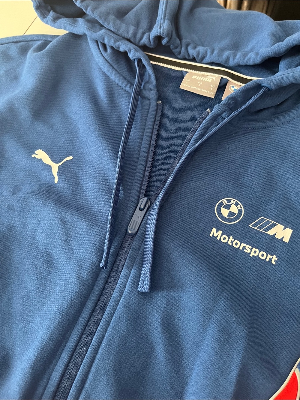 Puma BMW Motorsport cropped zip up hoodie jacket